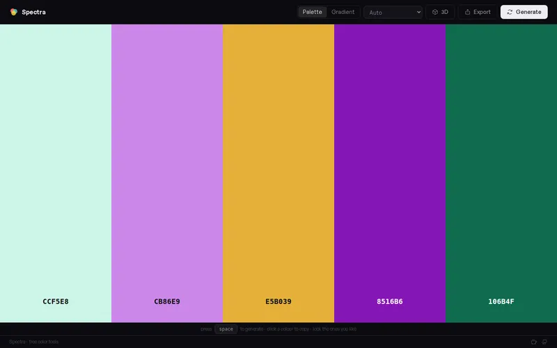 Spectra — screenshot