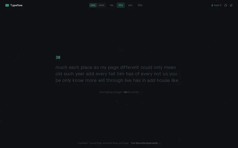 Typeflow — screenshot